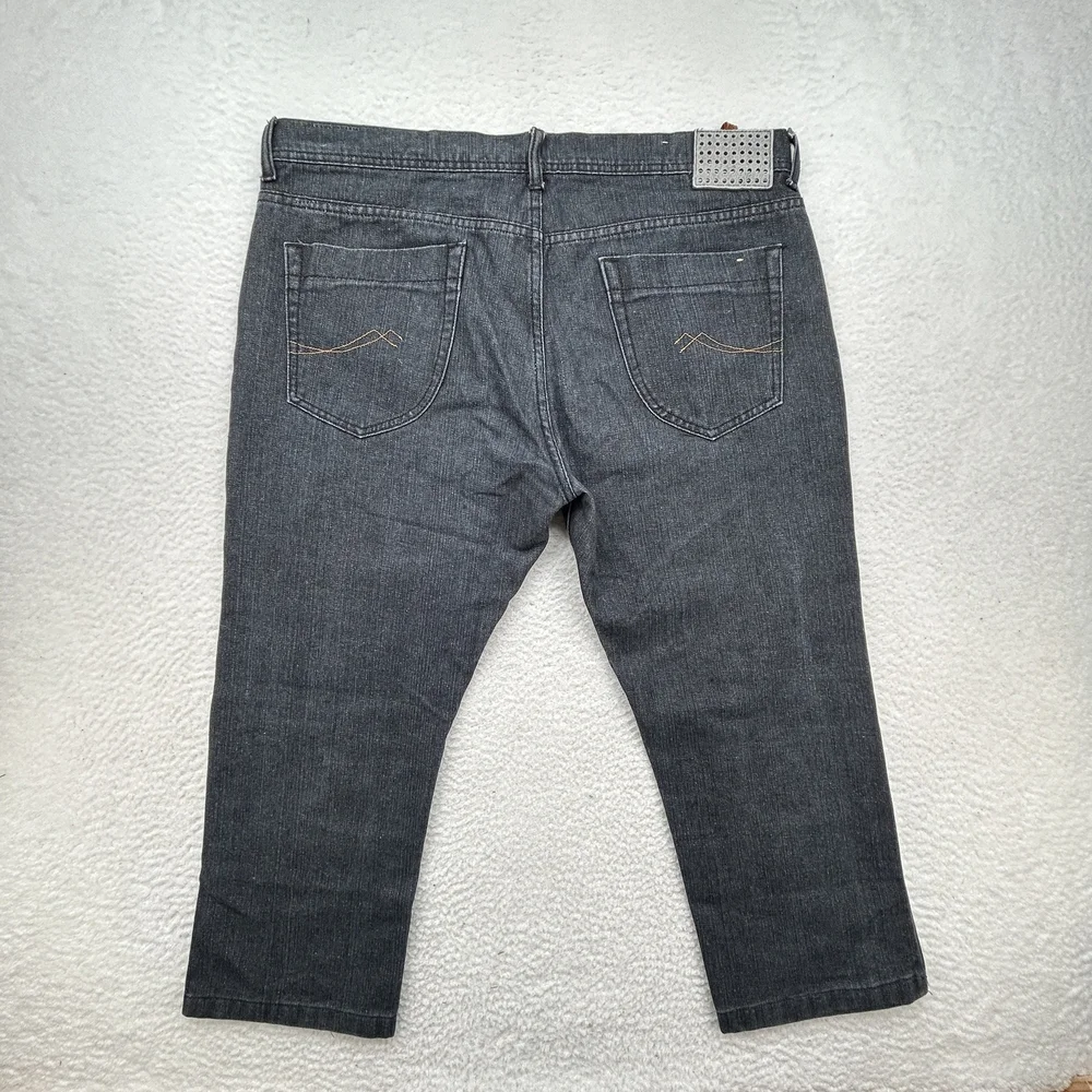 Overhauled Jeans Mens 38x25 Valencia Non Fat Relax Fit Gray Denim Y2K 2000s